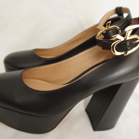 Gianvito Rossi MANILA Black Leather Platform Mary Jane Shoes Trendy!! - Picture 11 of 13